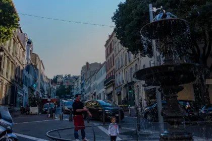 Le boulevard Vauban et sa fontaine, à Marseille