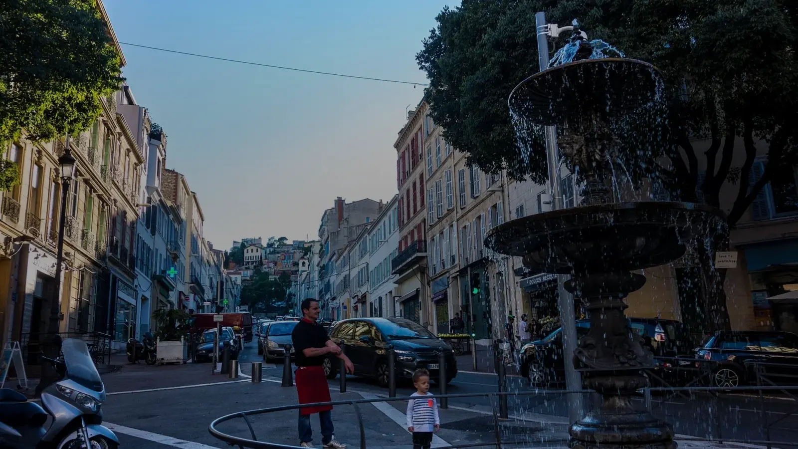 Le boulevard Vauban et sa fontaine, à Marseille